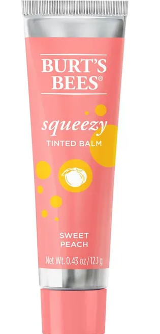 BURTS Lip Blam Squeezy Tinted Sweet Peach